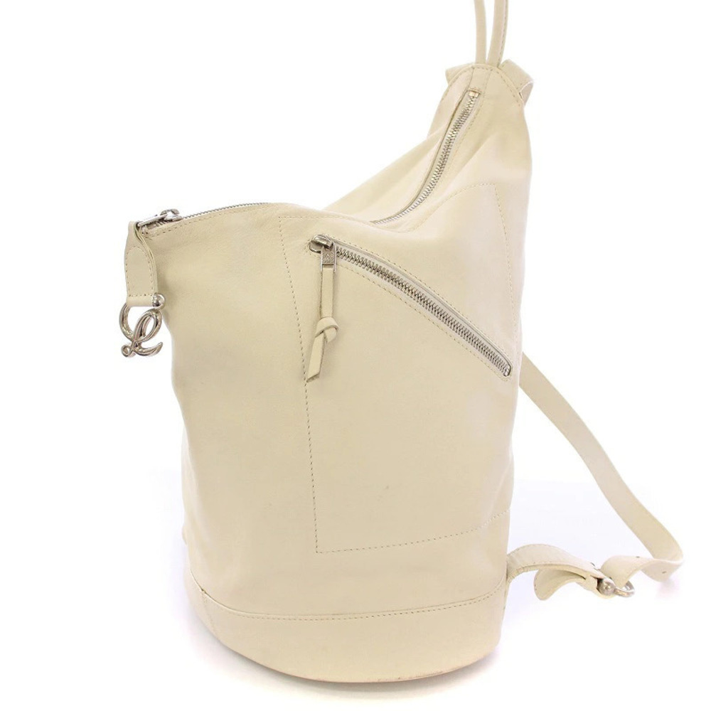 Loewe ANTON Backpack Daypack Leather Ivory White